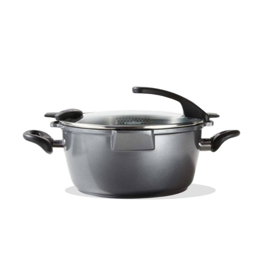 STONELINE FUTURE Cooking Pot with Strainer Lid (28cm) | Isetan KL Online Store