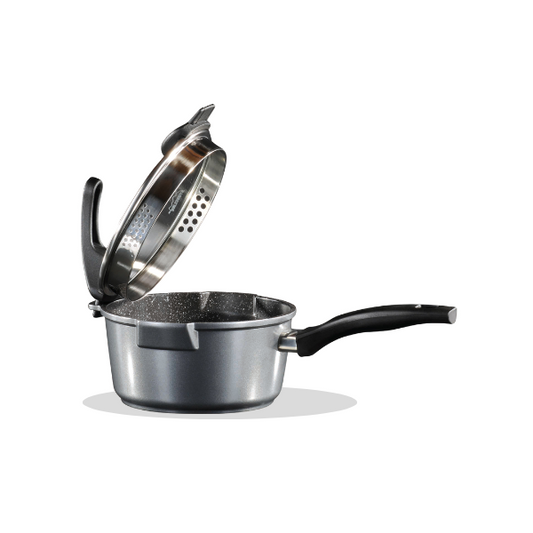 STONELINE FUTURE Saucepan Skillet with Strainer Lid (18cm) | Isetan KL Online Store