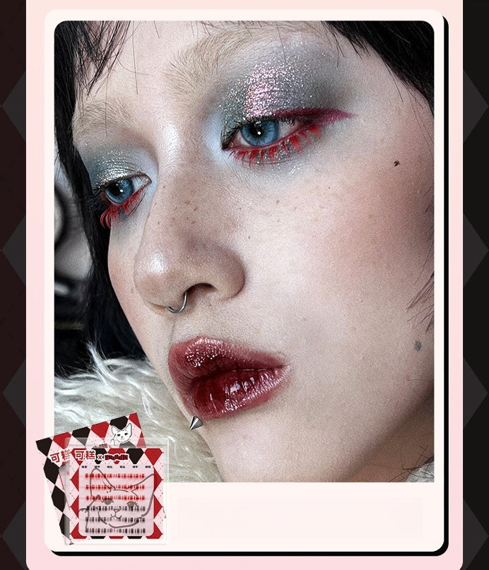 Gaoashes X Freya86 Red & Balck Thick Lower False Eyelashes LF24 Bloody Butterfly T4612