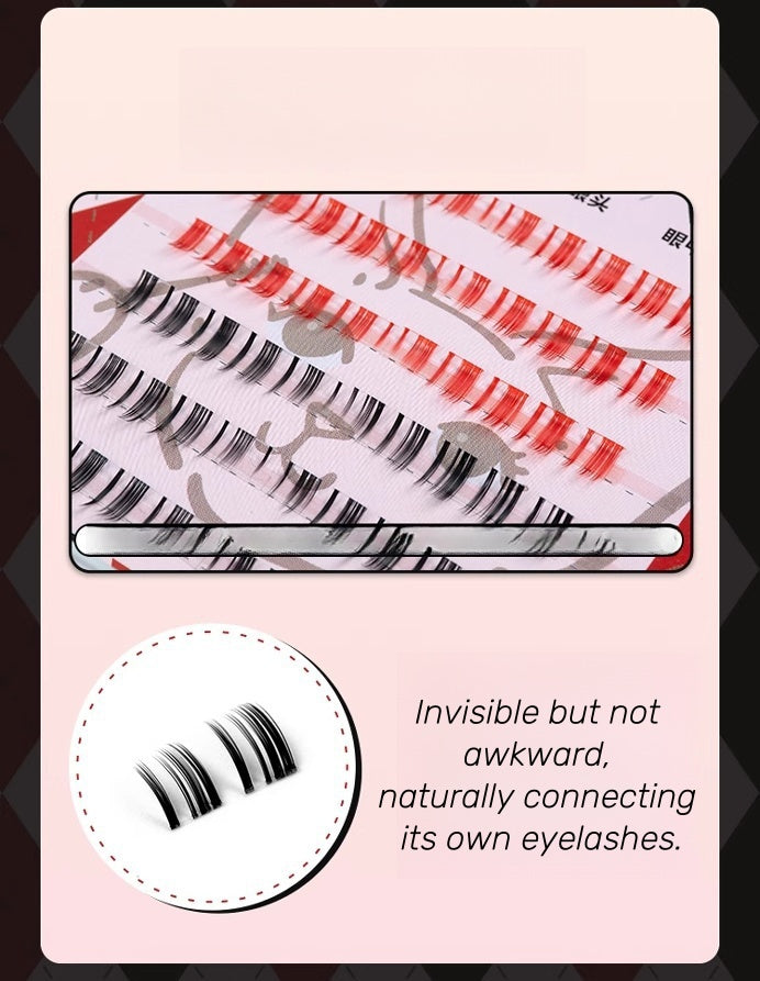 Gaoashes X Freya86 Red & Balck Thick Lower False Eyelashes LF24 Bloody Butterfly T4612