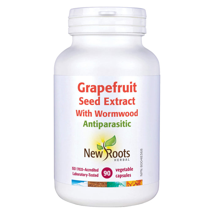 Bottle of New Roots Grapefruit Seed Extract 90 Vegetable Capsules
