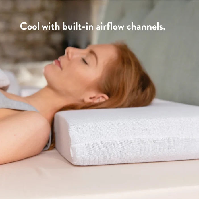 Graphite latex foam alternative natural chemical free plant made springy height adjustable cushion head neck shoulders Putnams UK