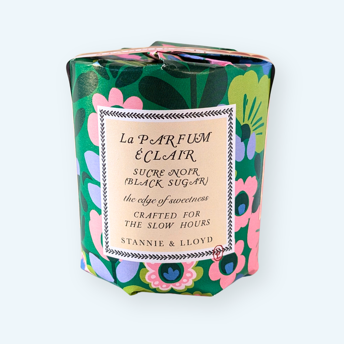 Green Floral Wrap Candle