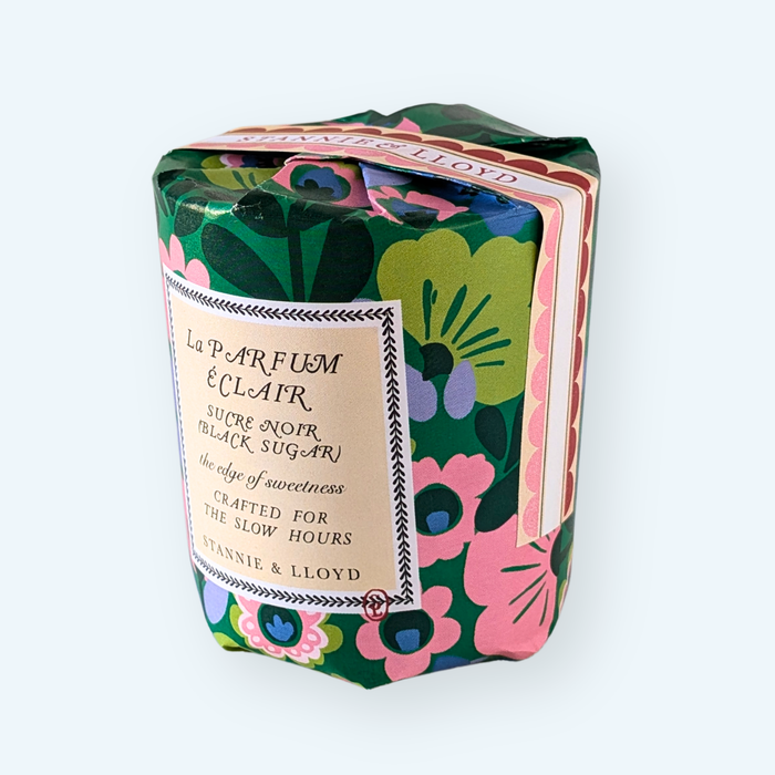 Green Floral Wrap Candle