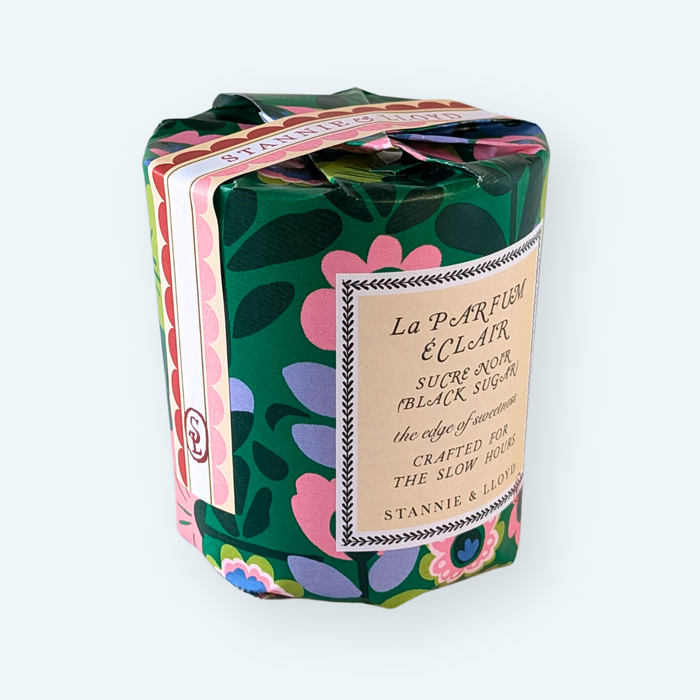 Green Floral Wrap Candle