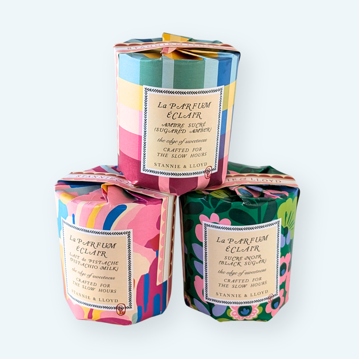 Green Floral Wrap Candle