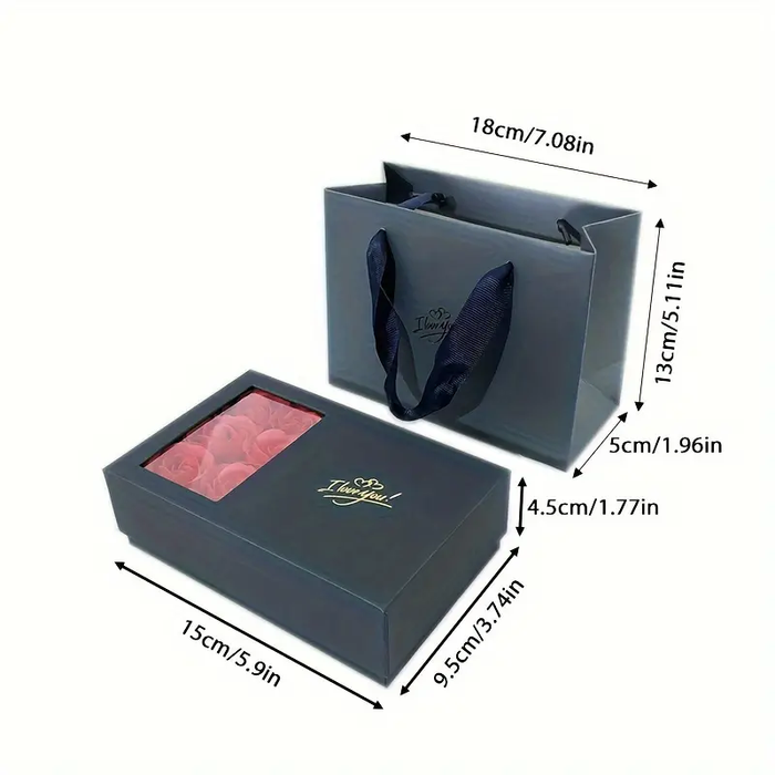 Handmade Soap Flower Rose & Fashion Jewelry Gift Packaging Box & Gift Bag & Set