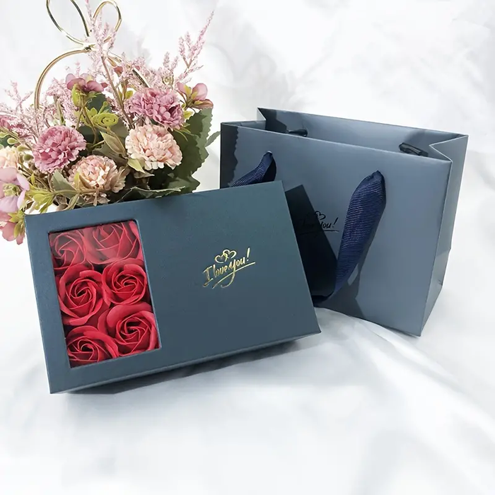 Handmade Soap Flower Rose & Fashion Jewelry Gift Packaging Box & Gift Bag & Set