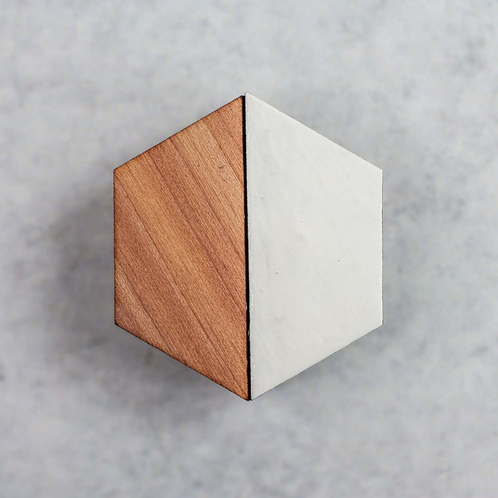 Decorative Refrigerator Magnets - Hexagonal cedar wood, hand painted by LeeMo Designs in Bend, Oregon