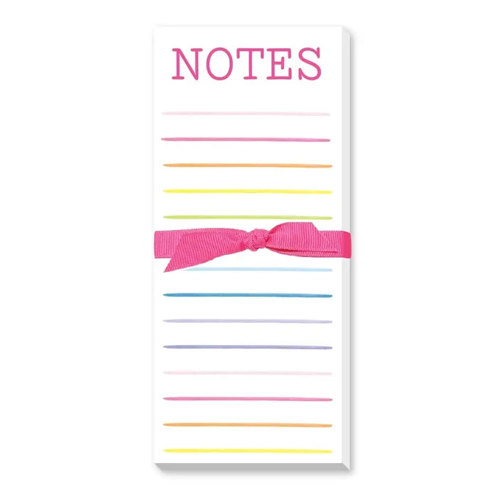 Happy Stripes Skinny Note Pad