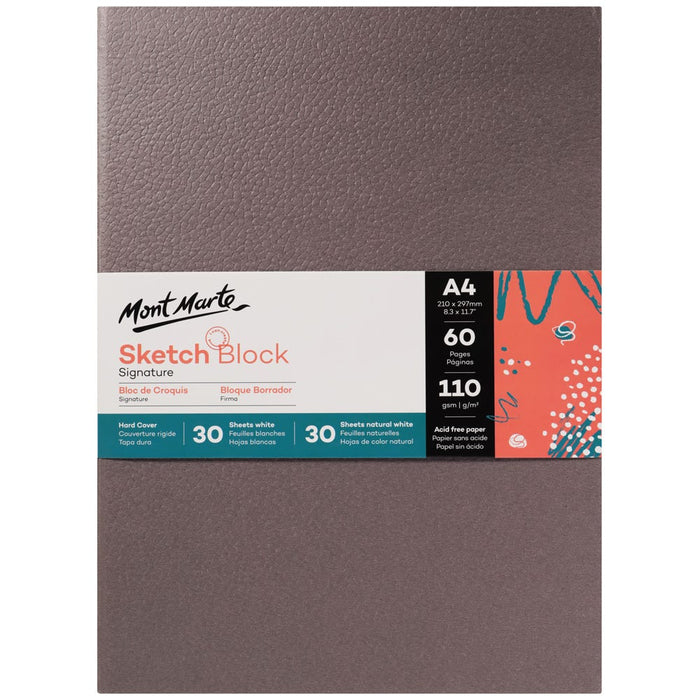 Hard Cover Sketch Block Signature A4
