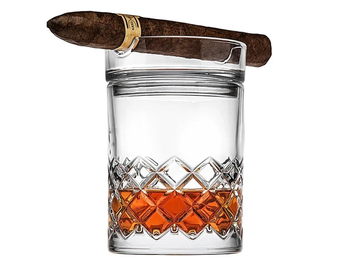 Hatch Cigar Ashtray Double Old Fashion Glass