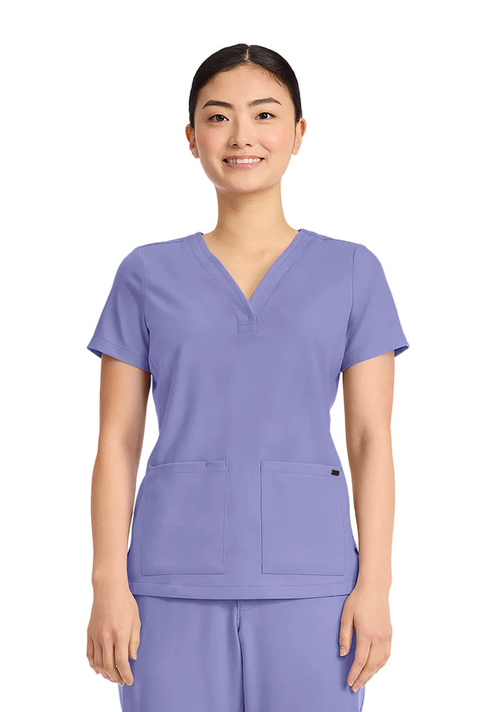 Healing Hands Quest 3-Pocket Y-Neck Scrub Top