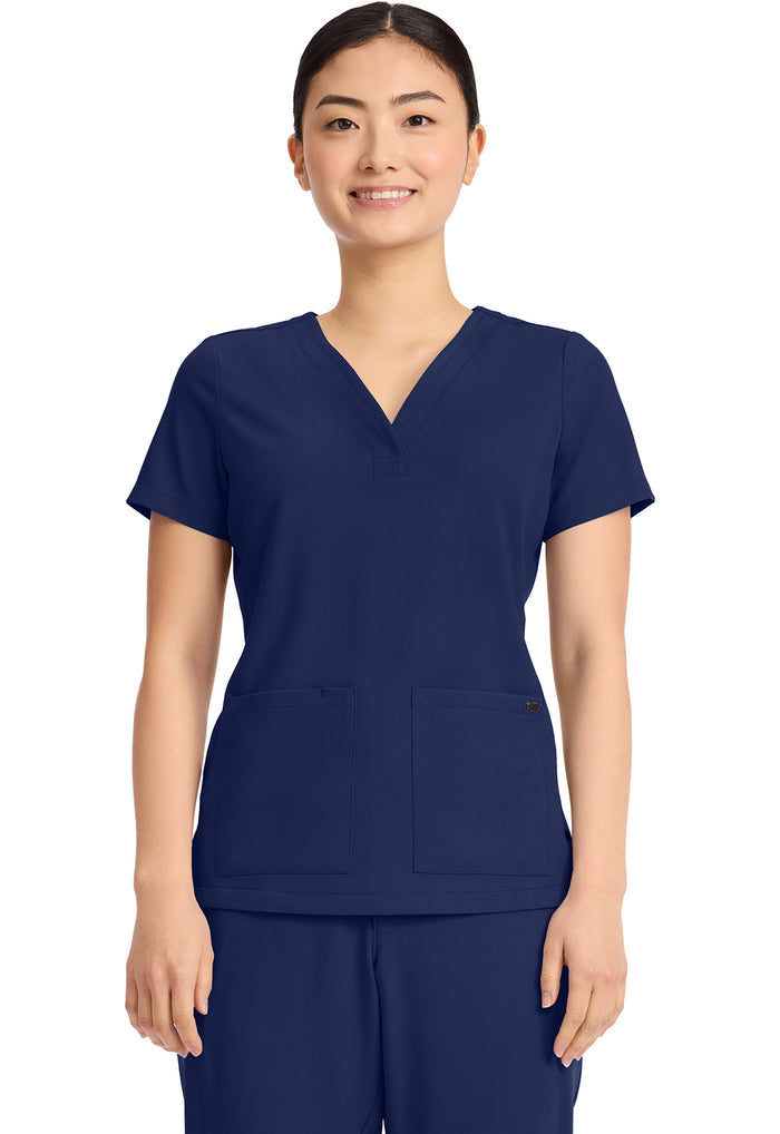 Healing Hands Quest 3-Pocket Y-Neck Scrub Top