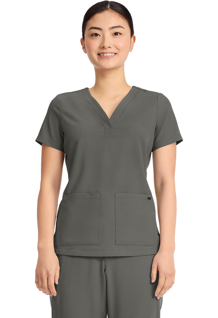 Healing Hands Quest 3-Pocket Y-Neck Scrub Top