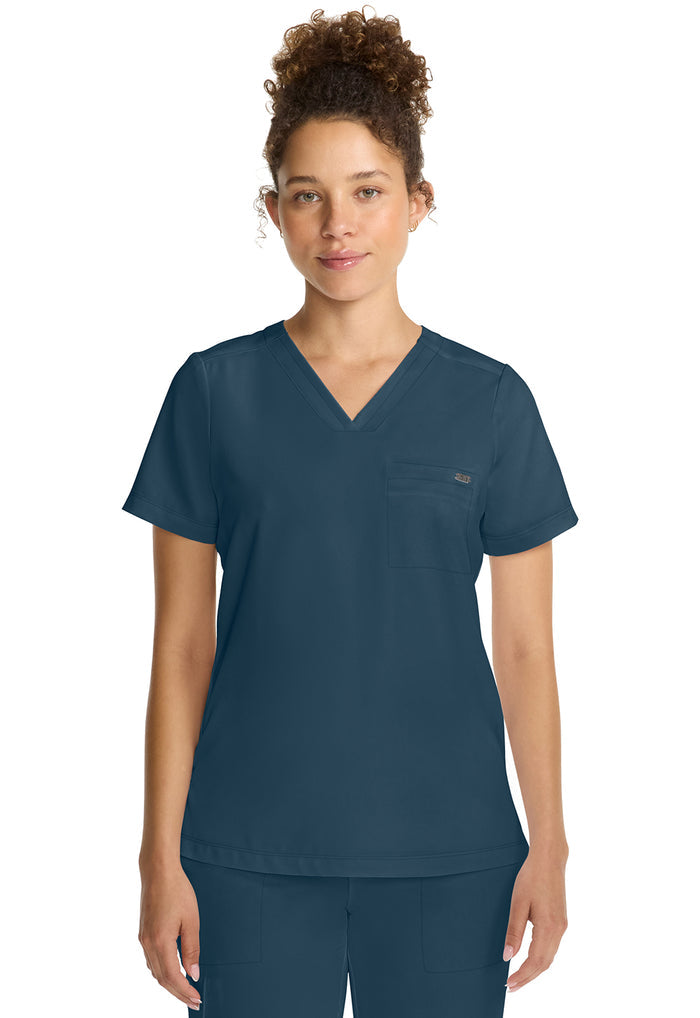 Healing Hands Quest Billie 1-Pocket Tuck In V-Neck Scrub Top