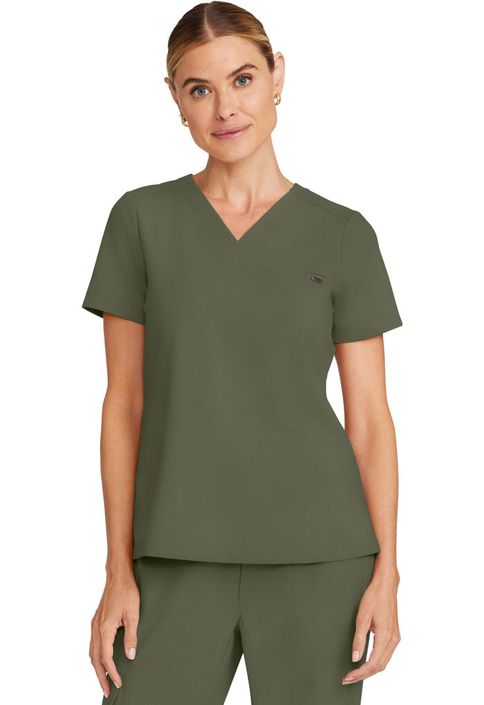 Healing Hands Quest Billie 1-Pocket Tuck In V-Neck Scrub Top