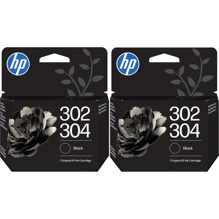 HP 302/304 Std Black Original Ink Cartridge 2 pack - B7RT7AE