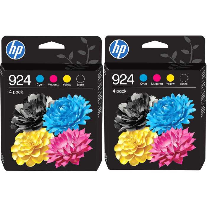 HP 924 4-pack Black/Cyan/Magenta/Yellow Original Ink Cartridges x 2 - 6C3Z1NE
