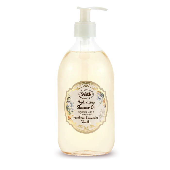 Hydrating Shower Oil 500ml Patchouli Lavender Vanilla