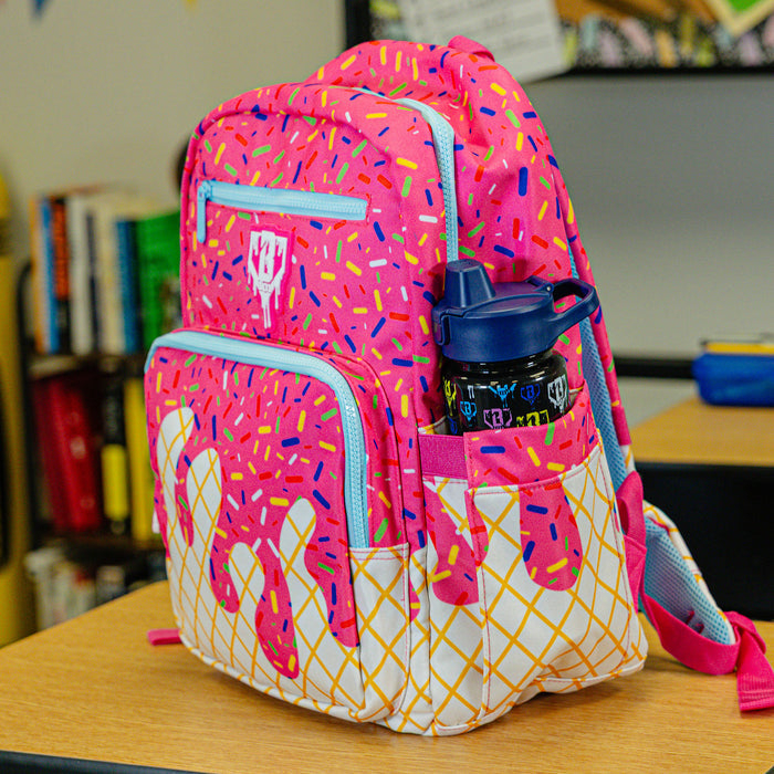 Pink Ice Cream Rotation backpack — back view