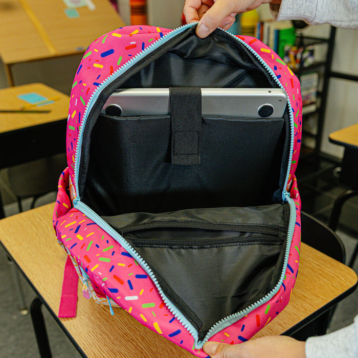 Pink Ice Cream Rotation backpack — back view