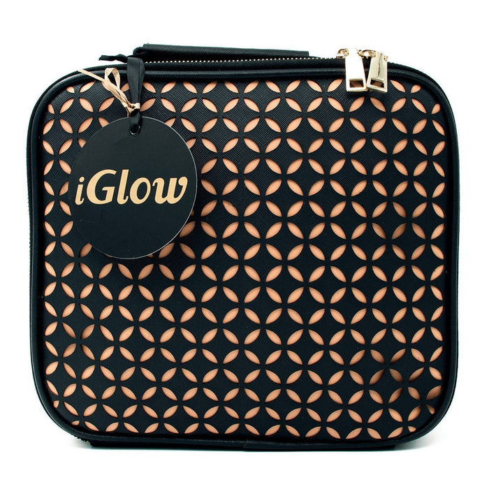 iGlow Big Cosmetic Bag - Black - iGlow Cosmetics