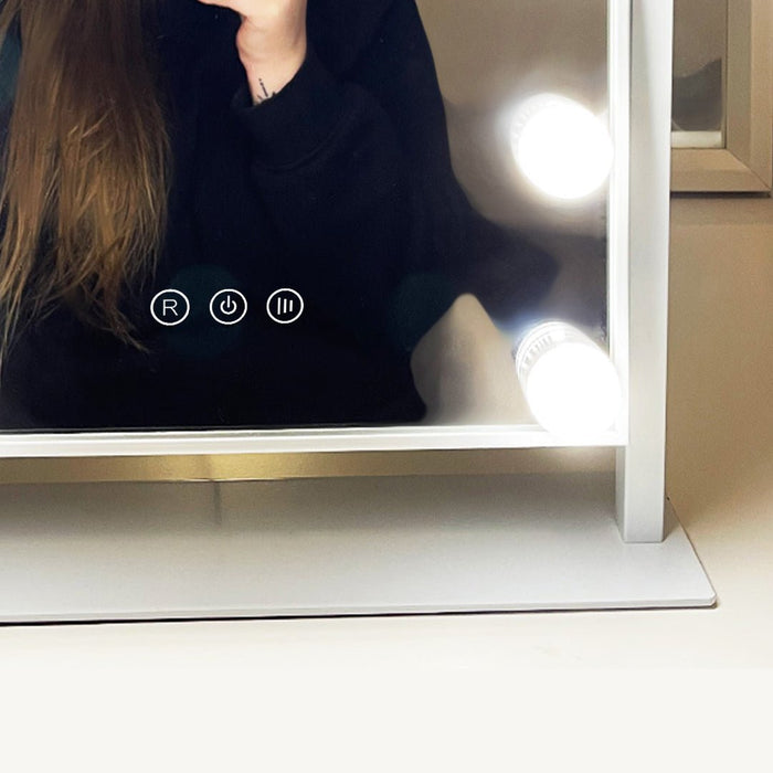 iGlow Makeup Mirror – White - iGlow Cosmetics