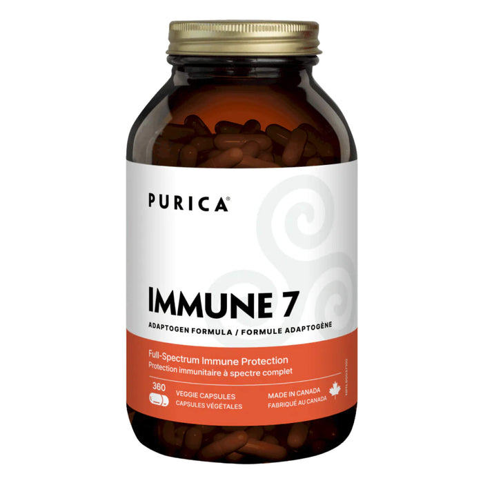 Bottle of Purica Immune 7 - 360 Veggie Capsules