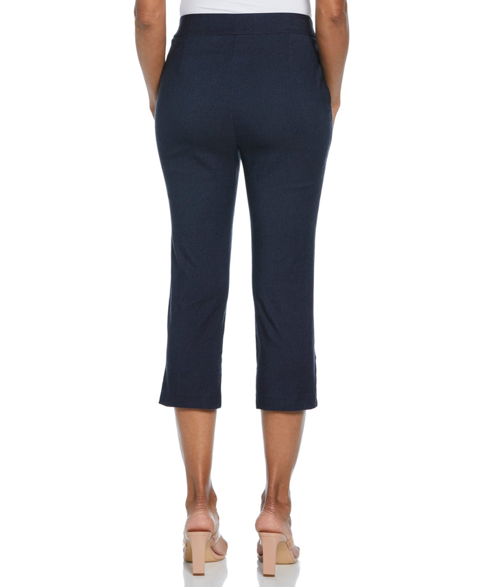 Indigo Rinse Rivet Detail Pull-On Capris (Rinse)