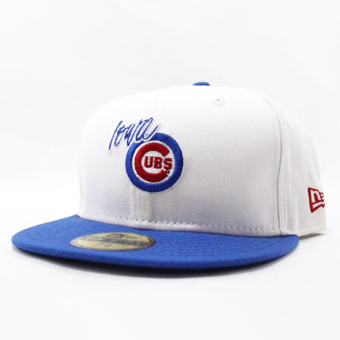 Iowa Cubs New Era 59Fifty Fitted Hat (White Blue Red)