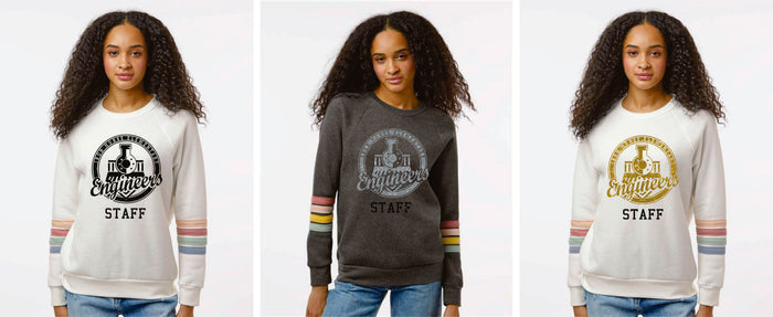 Iron Horse STAFF Ladies Stripe Sleeve Crewneck