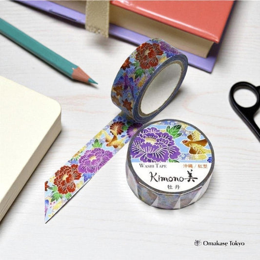 Japanese Washi Masking Tape Okinawa Bingata Botan
