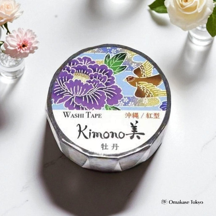 Japanese Washi Masking Tape Okinawa Bingata Botan