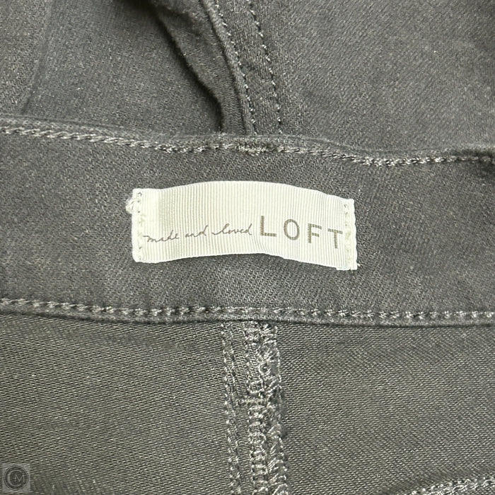 Jeans Flared By Loft In Black Denim, Size: 10