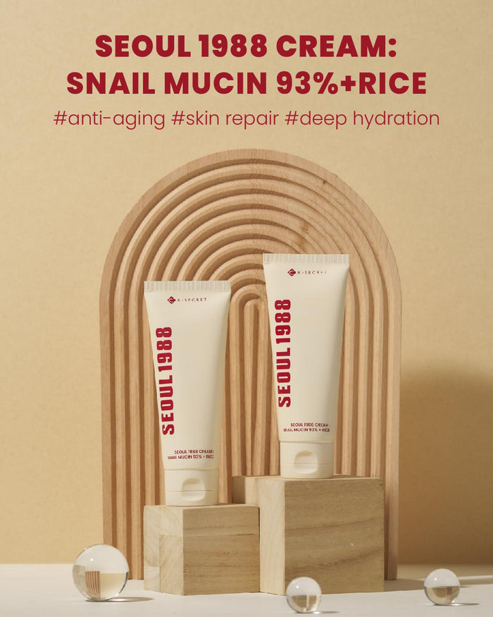 K-SECRET SEOUL 1988 Cream - Snail Mucin 93% + Rice 100 mL