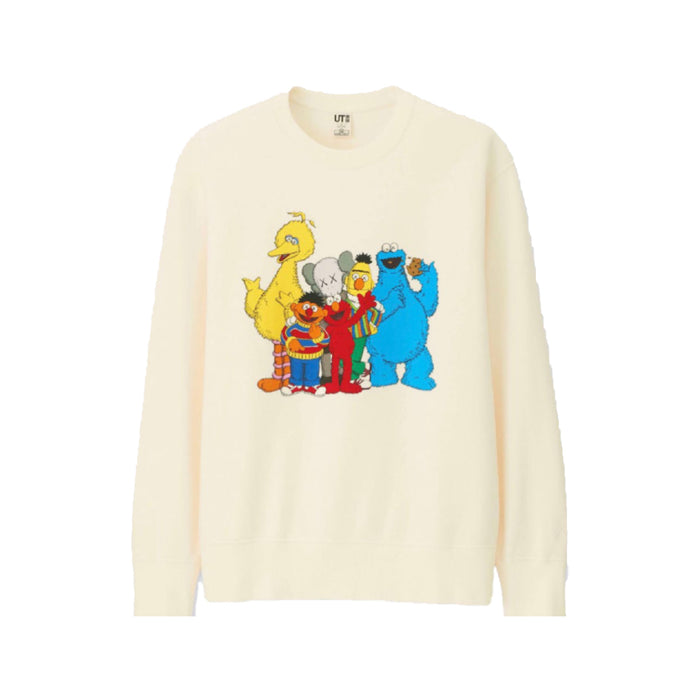 KAWS x Uniqlo x Sesame Street Group #2 Sweatshirt Natural
