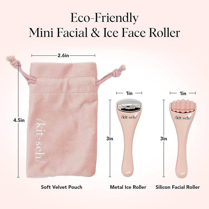 Kitsch Mini Spa Rollers 2 pcs Set Blush