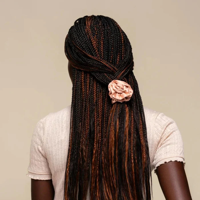 Kitsch Rosette Ruched Satin Scrunchies Terracotta 3 pcs Set