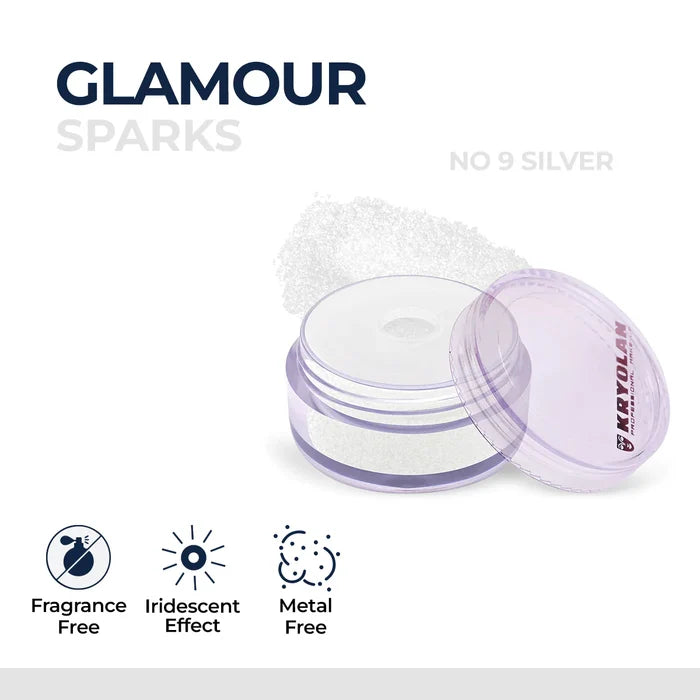 Kryolan Glamour Sparks – Iridescent Loose Powder for Radiant Sparkle