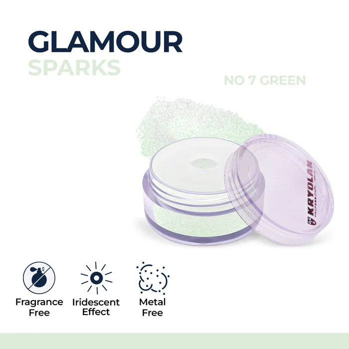 Kryolan Glamour Sparks – Iridescent Loose Powder for Radiant Sparkle