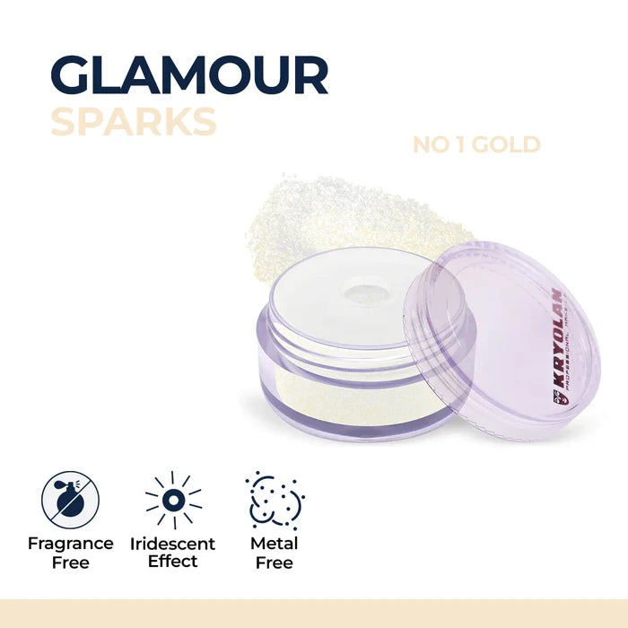 Kryolan Glamour Sparks – Iridescent Loose Powder for Radiant Sparkle