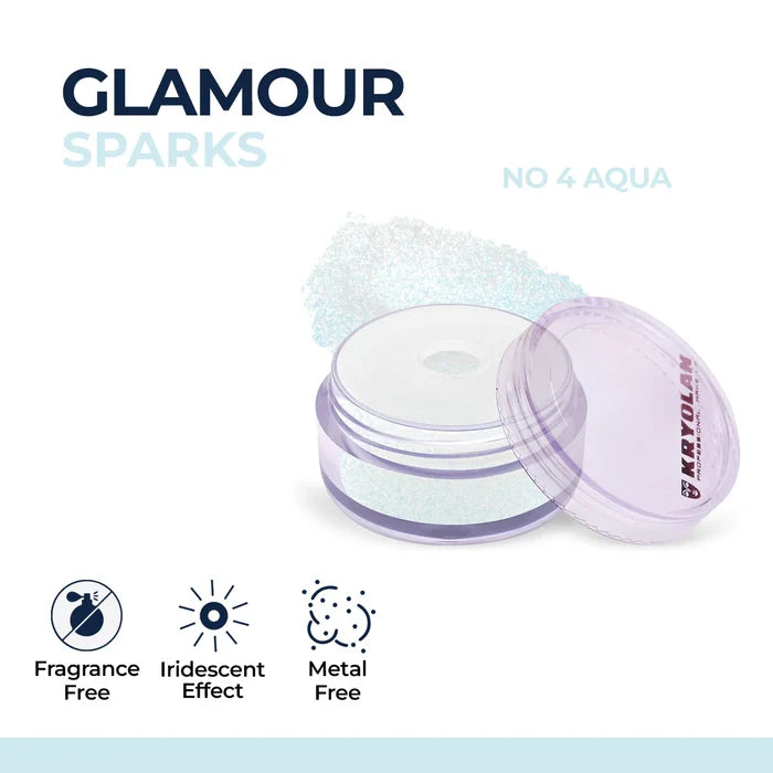 Kryolan Glamour Sparks – Iridescent Loose Powder for Radiant Sparkle