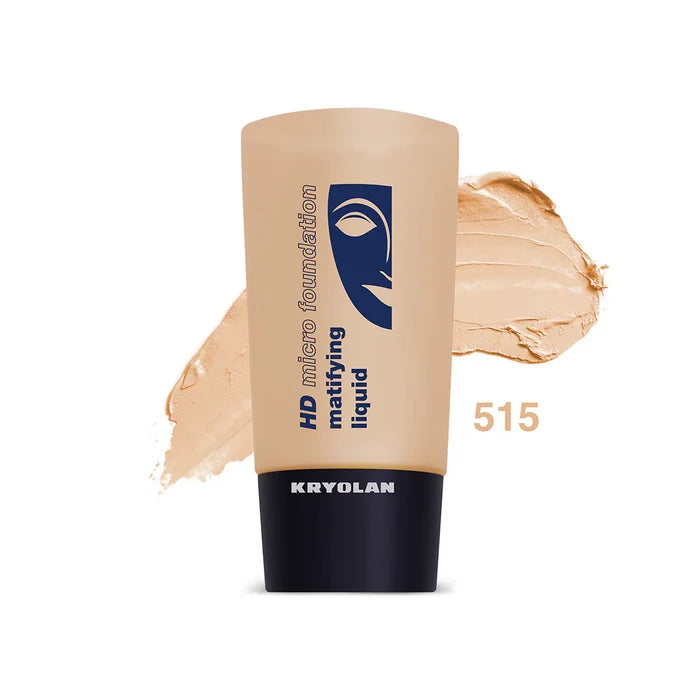 Kryolan HD Micro Foundation Matifying Liquid – Oil-Control Liquid Foundation for a Flawless HD Finish