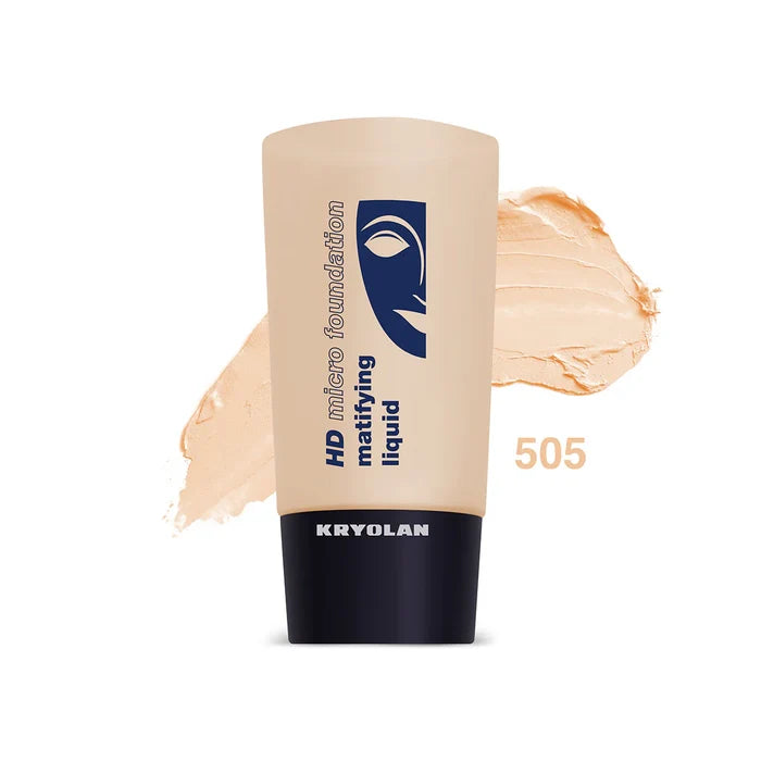 Kryolan HD Micro Foundation Matifying Liquid – Oil-Control Liquid Foundation for a Flawless HD Finish