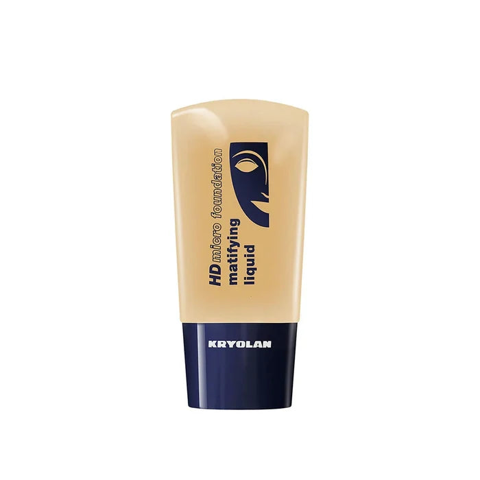 Kryolan HD Micro Foundation Matifying Liquid – Oil-Control Liquid Foundation for a Flawless HD Finish