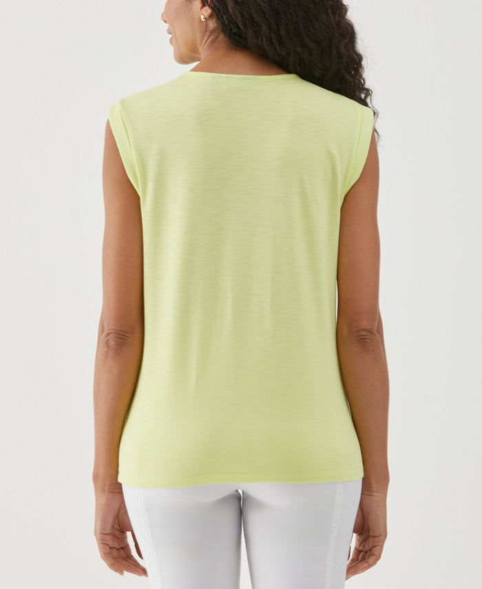 Lace-Up Tank Top (Sunny Lime)