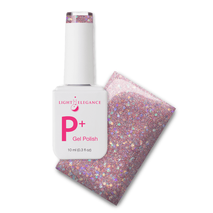 Light Elegance P+ Soak-Off Glitter Gel Polish - Free Spirit