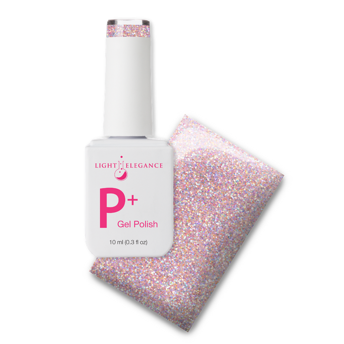 Light Elegance P+ Soak-Off Glitter Gel Polish - Over the Moon