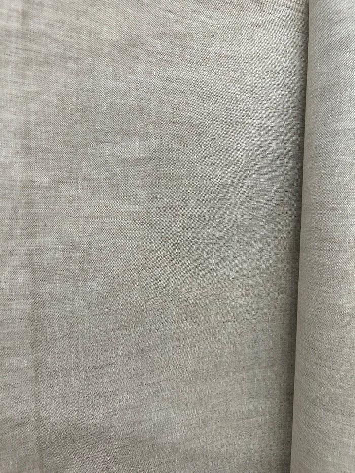 neutral medium-weight linen in a calming almond beige color